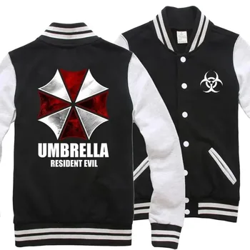 Родитель-ребенок R-Resident Evil U-Umbrellas Company бейсбольная куртка для мужчин и женщин Флисовые бейсбольные рубашки спортивное повседневное пальто