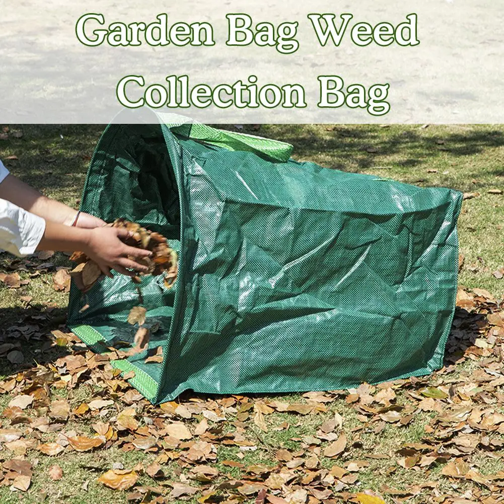  Садовый мешок большой емкости Садовая сумка Многоразовый водонепроницаемый мешок для листьев Контейнер для сбора для двора Сумка для хранения листьев