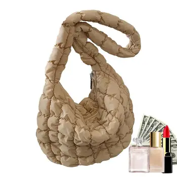 Стеганые сумки для женщин Стеганая сумка-кошелек через плечо с застежкой-молнией Модный дизайн для поездок на работу Подарки для леди и девочки