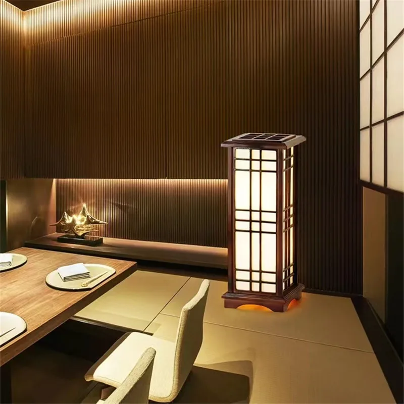 торшер в китайском стиле Дизайнерские минималистичные деревянные лампы для гостиной, ресторана, освещения прихожей, освещения домашней спальни, декора комнаты