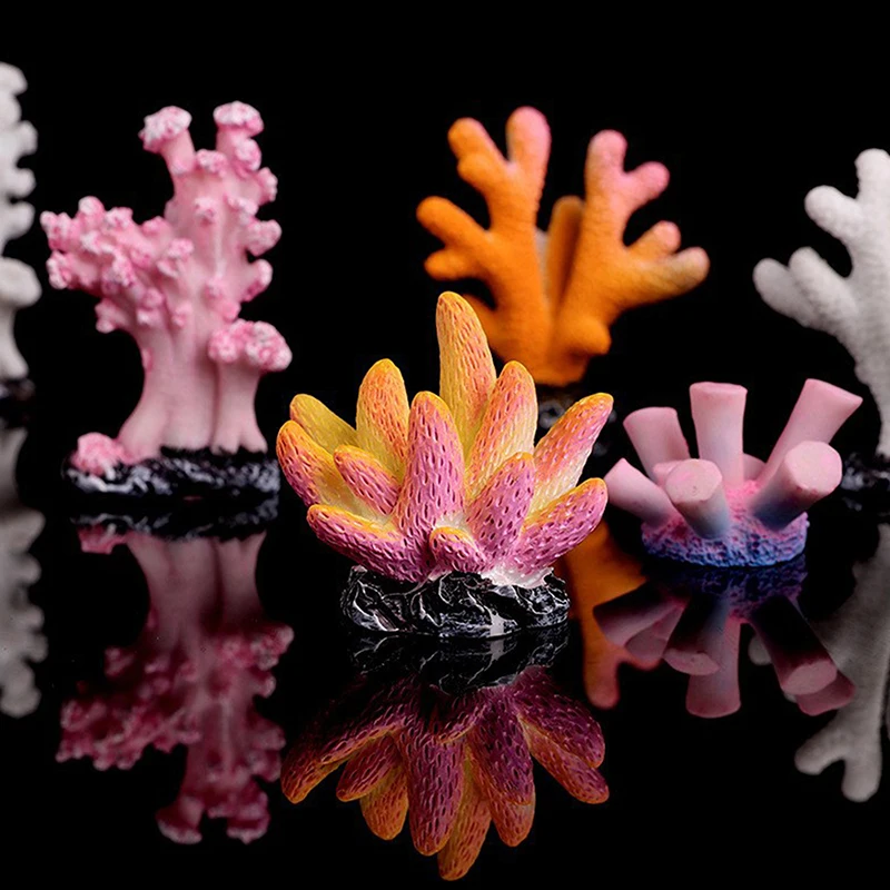 Украшение аквариума с искусственными кораллами имитирует смолу морской звезды Ландшафт Украшение аквариума Ремесло Настольное украшение