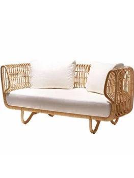Уличный диван, стул из ротанга, комбинация чайного столика, простой двор для отдыха, проживание в семье, мебель для балкона, вилла, стулья в помещении