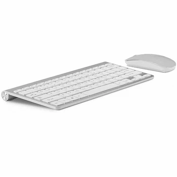  Ультра тонкая беспроводная клавиатура Мышь Combo Малошумная клавиатура и мышь для компьютера, ноутбука, Windows Mac