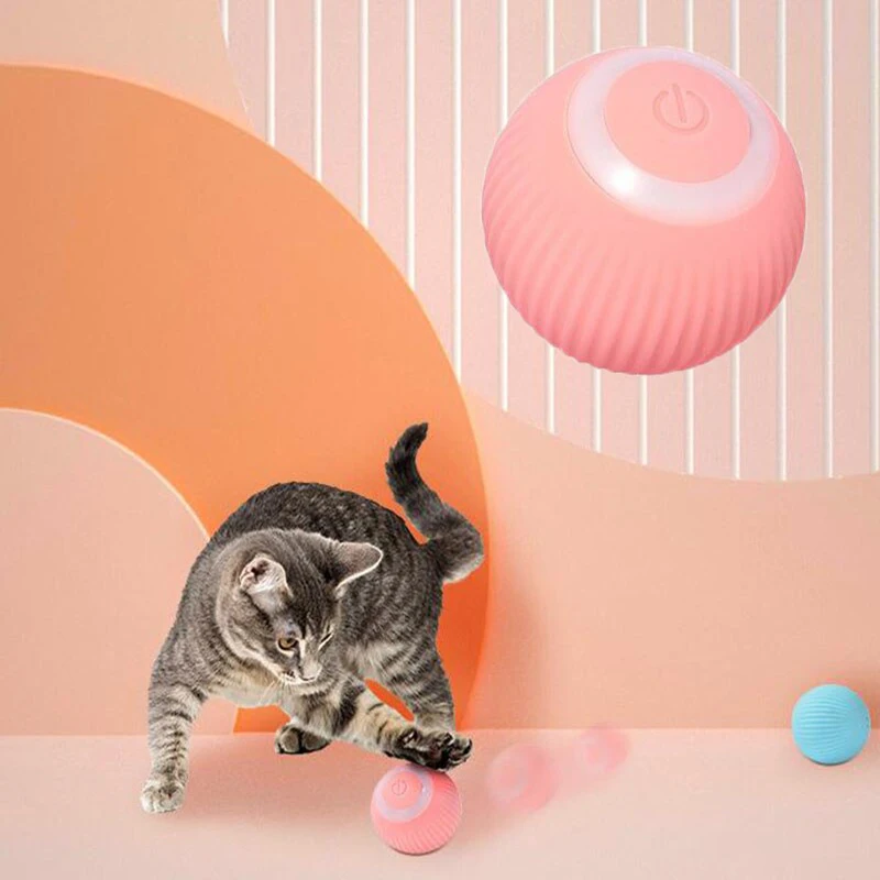 Умные игрушки для кошек Автоматический катящийся мяч Электрические игрушки для кошек Интерактивные для дрессировки кошек Самодвижущиеся игрушки для котят Аксессуары для домашних животных
