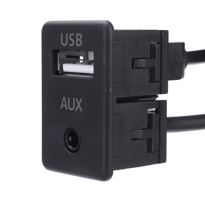 Универсальный 1 шт. 1 м Черный Авто Лодка AUX USB Панель USB/AUX Переключатель Кабель Адаптер Для Toyota Auto Truck DIY Аксессуары