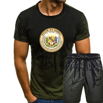 Футболка с печатью штата Гавайи Винтажный стиль Мягкая гавайская рубашка в стиле ретро Мужская футболка унисекс Мужская приталенная и женская футболка мужская футболка