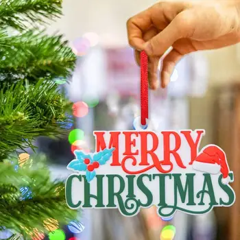 Хорошая вечеринка Счастливого Рождества Висячие Пожелания Кулоны Рождественский орнамент ПВХ Улучшить атмосферу