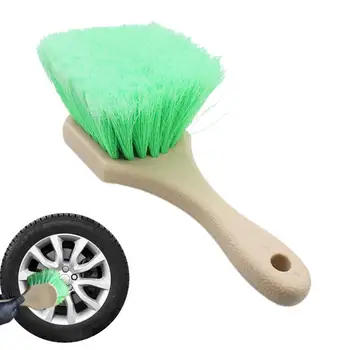  Щетка для обода автомобильной шины Очистка ступицы колеса Brushe Многофункциональная щетка для очистки обода с мягкой щетиной Автомойка Инструмент для мытья шин