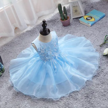  1-5 лет Baby Princess Красивое платье для девочки Бальное платье Лето с коротким рукавом Цветы Многослойное платье 2021 Детские костюмы