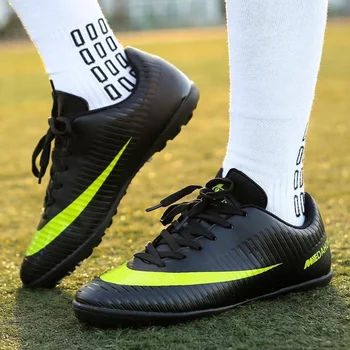 1 пара футбольная обувь футбольные кроссовки дышащая резина моющаяся удобство защитная износостойкость тонкое качество изготовления
