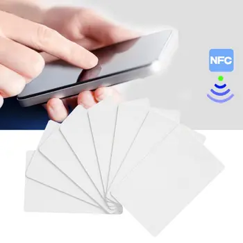 10 шт. Водонепроницаемые карты Ntag Перезаписываемые пустые белые карты NFC 215 портативные 540 байт для мобильного телефона Tag WI-FI Сопряжение