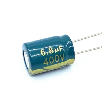 10 шт./лот 6,8 мкФ высокочастотный низкоимпедансный 400 В 6,8 мкФ алюминиевый электролитический конденсатор размер 10 * 13 мм 20%