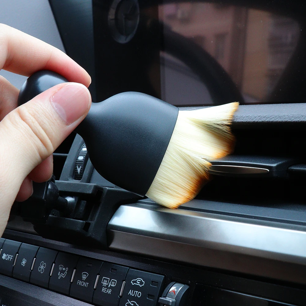 1PCS Автомобильная щетка для очистки вентиляционных отверстий Мягкая щетка для удаления пыли Инструмент для BMW Nissan Toyota Volkswagen Volvo Honda Kia Audi Hyundai