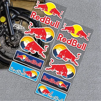 2 шт. Red Bull Наклейки Логотип Мотоциклетный шлем Наклейки на танк