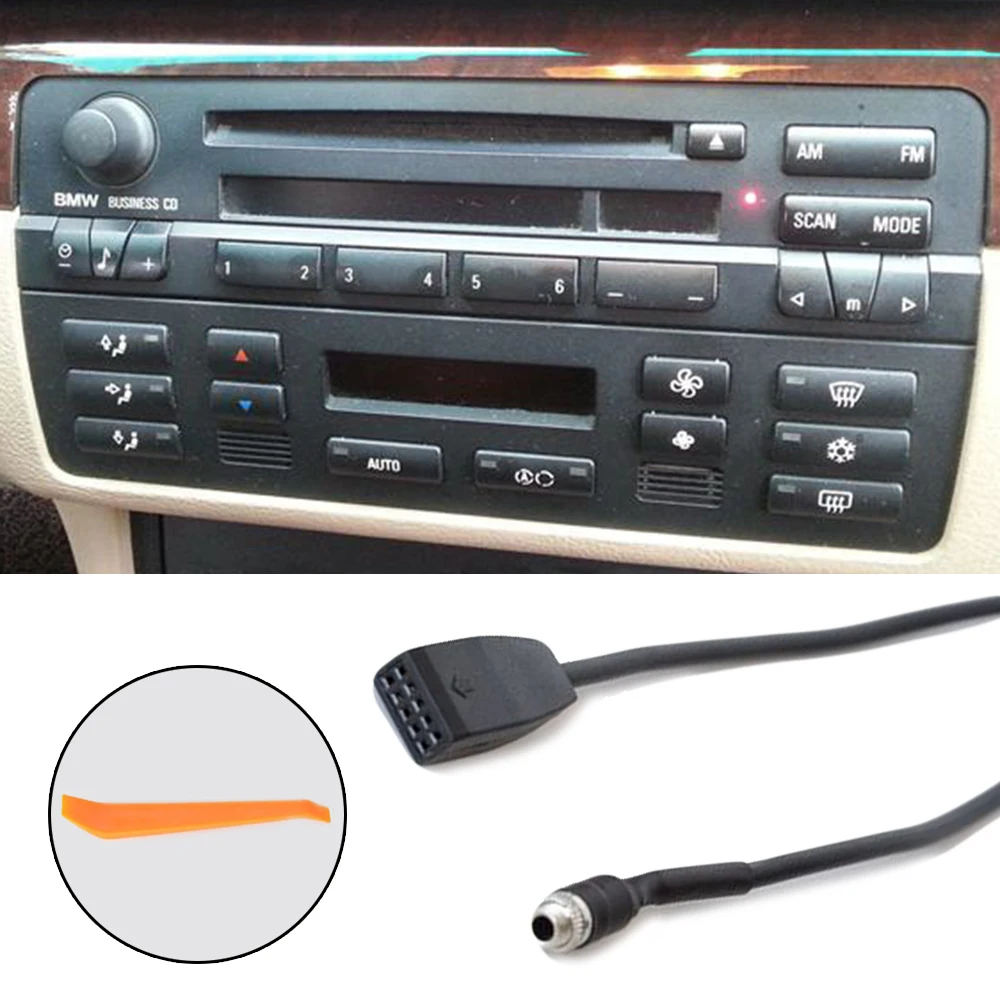 3,5 мм Автомобильный входной интерфейсный адаптер MP3 Радиокабель для BMW E39 E53 X 5 E46 320i 320ci 323i 325i Купе Седан Кабриолет