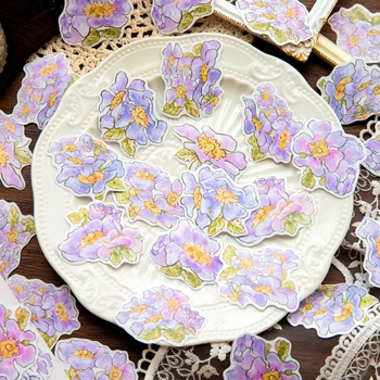 30 листов в упаковке Принадлежности для скрапбукинга Стикерпак художественный мультфильм красочные цветы DIY декоративные наклейки 4 вида