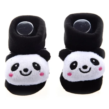 4X Panda - Неотразимо Милый Малыш Мальчик Девочка 3D Ботинки Носки Anti / Non Slip 0-12 Месяцев