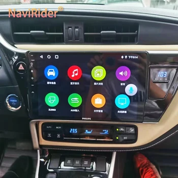8 + 128 ГБ Android 13 AI Голосовое управление Навигация Беспроводная автомобильная радиостанция CarPlay для Toyota Corolla 2013-2016 Мультимедийный видеоплеер