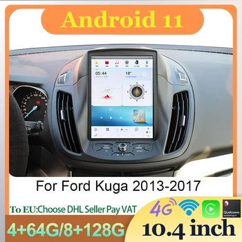 Android Авто Авто Радио Центральный ЖК-дисплей Сенсорный экран Головное устройство Multimidia Видеоплеер Беспроводной Carplay Для Ford Kuga 2013-2017