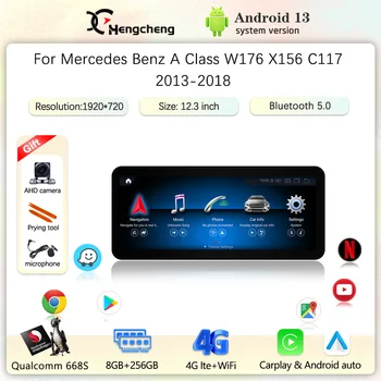 Android13 Автомобильный мультимедийный видеоплеер для Mercedes Benz A Class W176 GLA X156 CLA C117 2013-2018 GPS Навигация Carplay 4G Авто