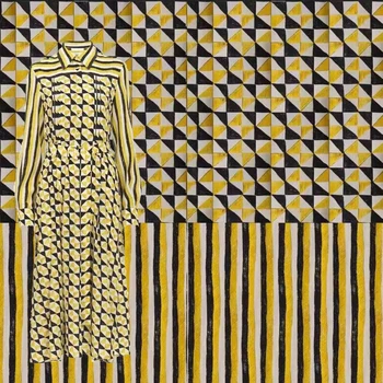 Brand Simulation Шелковая эластичная атласная ткань Женская классическая рубашка Высококачественная цифровая печать Швейная ткань для одежды Метр
