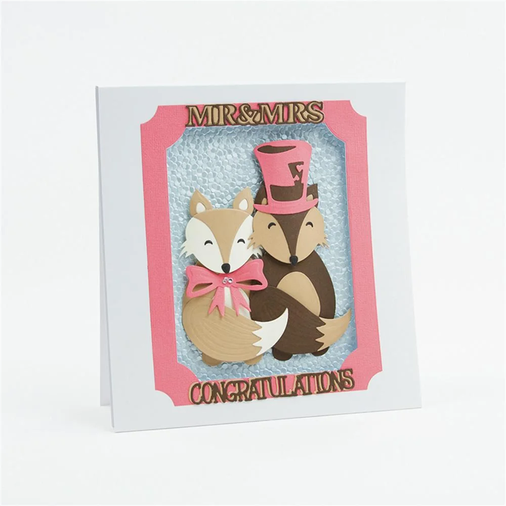 Cute Animals Series 3D Многослойные металлические режущие штампы Набор высечки Bunny Fox для DIY Scrarpbooking Бумажные крафтовые открытки Создание нового 2023