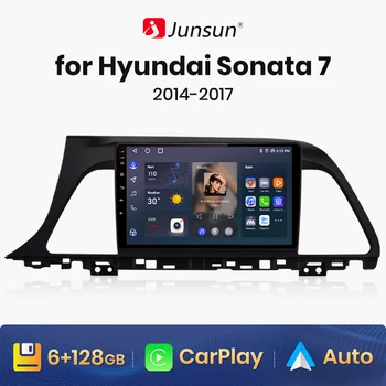 Junsun V1 AI Voice Wireless CarPlay Android Авто Радио для Hyundai Sonata 7 2014-2017 4G Авто Мультимедиа GPS 2din авторадио