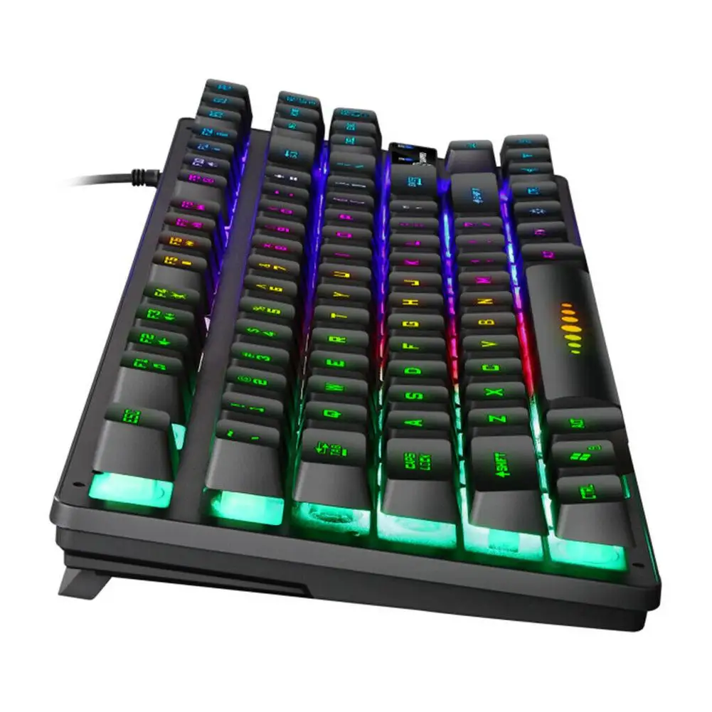 K87 Проводная 87-клавишная механическая игровая клавиатура RGB с подсветкой для ПК Геймер Семицветная подсветка для Windows USB интерфейс оптом