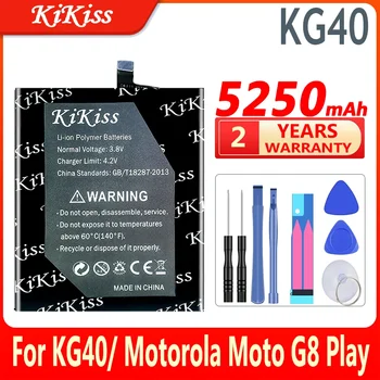 KiKiss Высококачественный аккумулятор KG40 емкостью 5250 мАч для Motorola Moto One Macro G8 Play G8Play One Macro Dual SIM XT2015-2 XT2016-1 XT20162