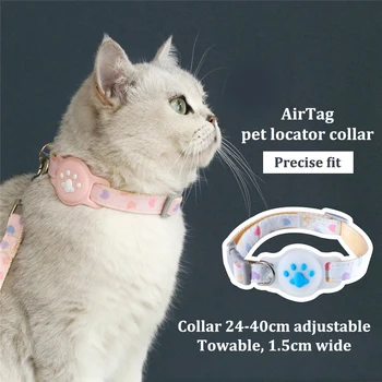  Pet Collar Cat Airtag Силиконовый чехол для лап Airtag Ошейник для отслеживания против потери Pet Airtag Ошейник для щенков Katten Милые аксессуары для кошек