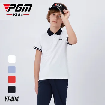 PGM Одежда для гольфа для мальчиков Футболка с коротким рукавом Весна-лето Бег Молодежные топы