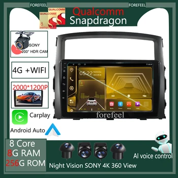 Qualcomm Video WIFI BT Android Для Mitsubishi Pajero 4 V80 V90 2006 - 2014 Авто Высокопроизводительный GPS Мультимедийный плеер QLED DVD