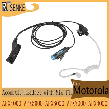 RISENKE-XPR7550E Наушник для Motorola, APX4000, APX5000, APX6000, APX7000, APX8000, радионаушники с микрофоном PTT