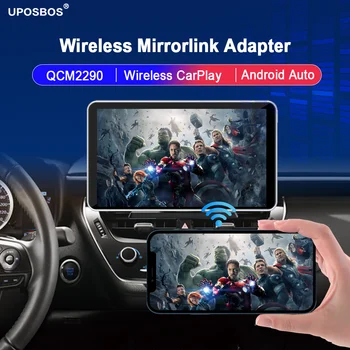Uposbos Carplay TV Box Адаптер беспроводного дублирования экрана Android 11 Apple Carplay Tv Box Android Auto Wireless Carplay Ai Box Dongle