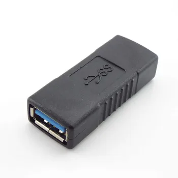 USB 3.0 Адаптер Сверхскоростной соединитель Удлинитель разъема «мама-мама» Соединительный конвертер для кабелей ноутбука и компьютера