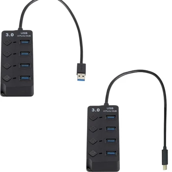 USB / Концентратор C 1 на 4 USB-адаптера с индивидуальными переключателями для различных работ