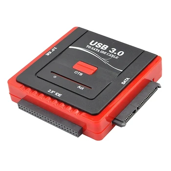 USB3.0 - SATA / IDE Адаптер жесткого диска Адаптер для универсального 2,5 / 3,5-дюймового HDD / SSD USB3.0 - IDE Адаптер жесткого диска US Plug