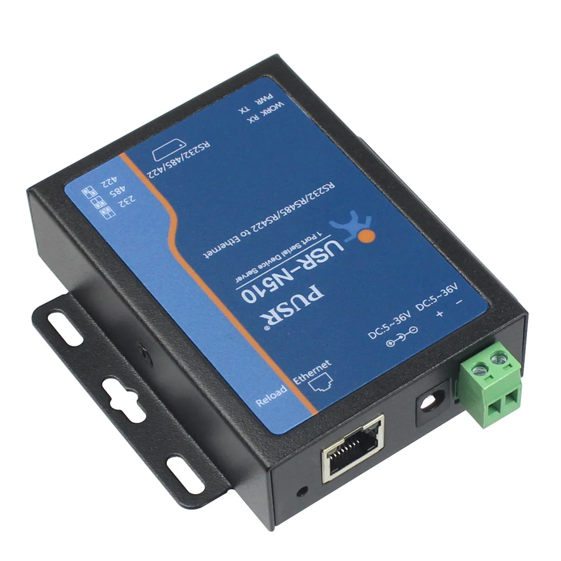 USR-N510 Однопортовый порт RS232/RS485/RS422 Преобразователь последовательного порта в TCP IP Ethernet Поддержка сторожевого шлюза Промышленный Modbus RTU в TCP
