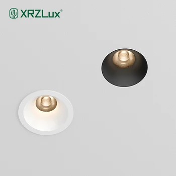 XRZLux Светодиодный мини-прожектор 55 мм Размер выреза Встраиваемый антибликовый COB Светодиодные потолочные светильники CRI97 Алюминиевый 8 Вт 10 Вт Потолочный прожектор