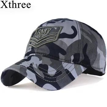 Xthree камуфляжная бейсболка Письмо армейская шляпа snapback для мужчин Кепка gorra casquette папа шляпа оптом
