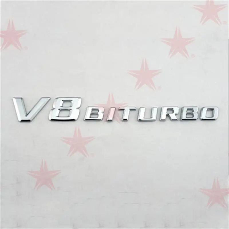 Автомобильные наклейки Эмблема Логотип автомобиля Задняя сторона Эмблема Значок Автомобильный стайлинг Наклейка для Benz BITURBO Авто Аксессуары для автомобиля