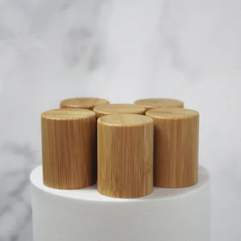 Бесплатная доставка 5 шт./лот 16 мм натуральный шариковый бамбуковый деревянный роликовый шарик стеклянные крышки для бутылок круглые бамбуковые винтовые крышки косметическая упаковка