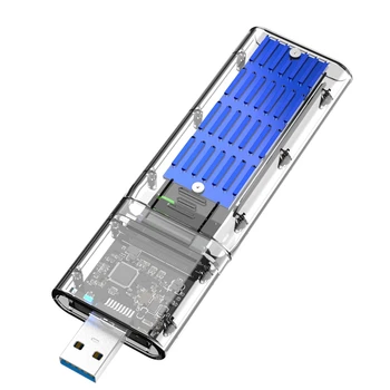 Внешний M.2 NGFF SATA SSD Корпус Высокоскоростной USB3.0 Gen1 5 Гбит/с Прозрачный SATA SSD Жесткий диск Чехол для ПК