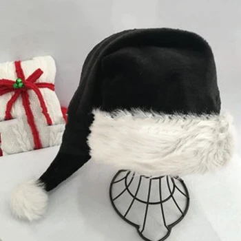 Высококачественная рождественская мягкая шапка Санта-Клаус Красная короткая плюшевая шляпа Ноэля Счастливого Рождества Декор Подарок С Новым 2023 годом