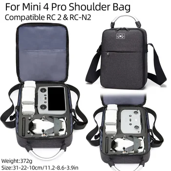 Для DJI MINI 4 Pro Портативная сумка через плечо Чехол для хранения RC Пульт дистанционного управления Сумка для DJI MINI 4 Pro Аксессуары для дронов