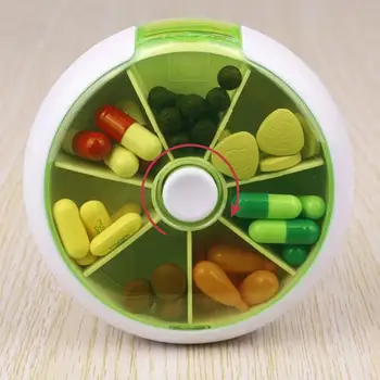  Еженедельный органайзер для таблеток Портативный диспенсер для таблеток Ящик для хранения Инструмент для хранения с 7 отделениями для хранения таблеток Конфеты Витамины