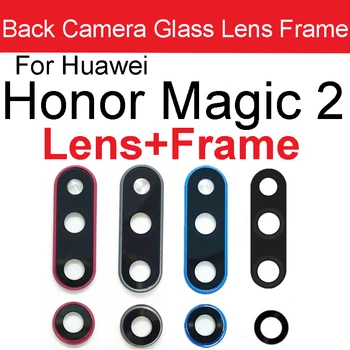 Задняя большая крышка объектива камеры для Huawei Honor Magic 2 Большой маленький задний объектив камеры Держатель стеклянной рамки Клейкая наклейка Запчасти для ремонта