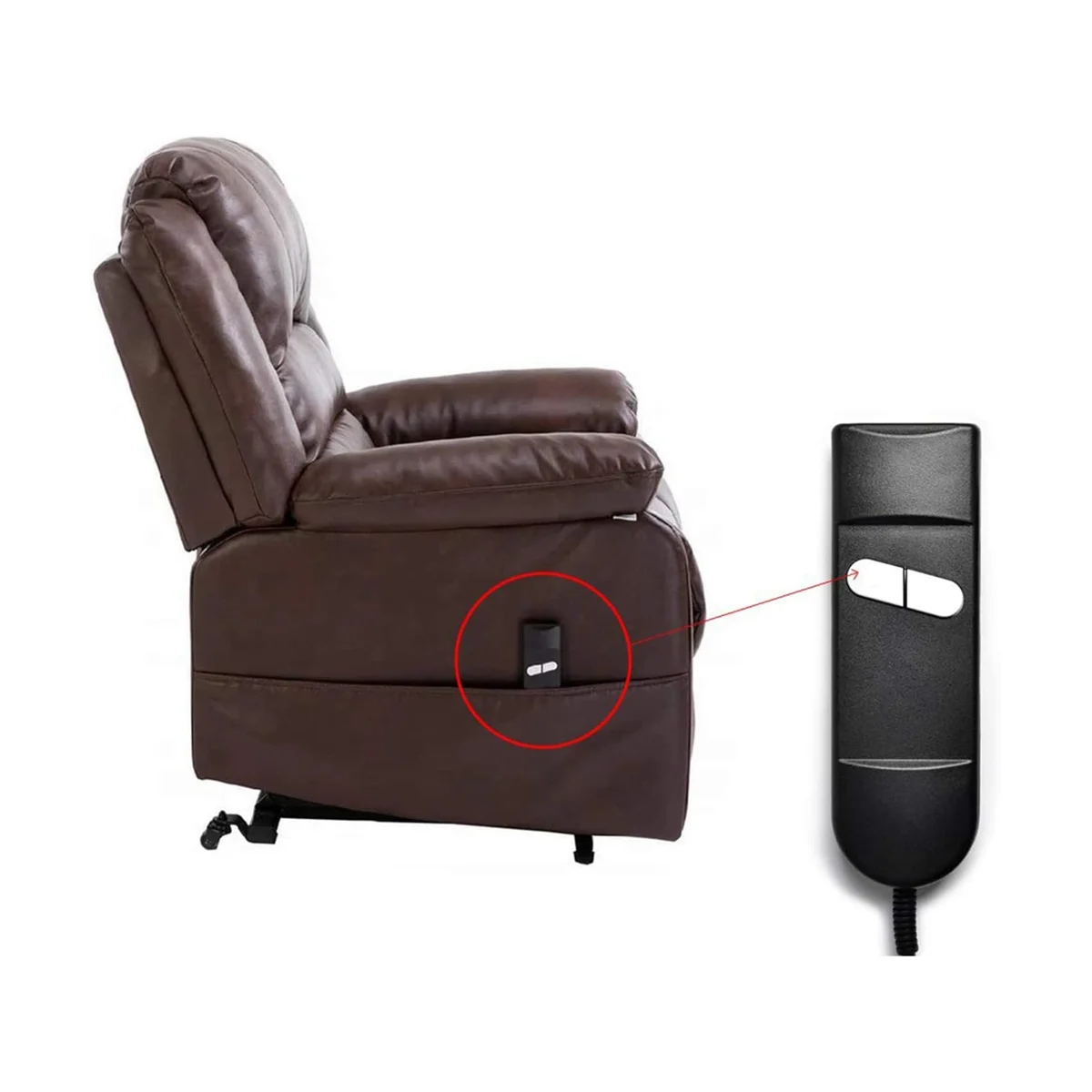  Замена пульта дистанционного управления креслом, 5-контактный 2-кнопочный пульт дистанционного управления с электроприводом для Okin Limoss Pride - локоть