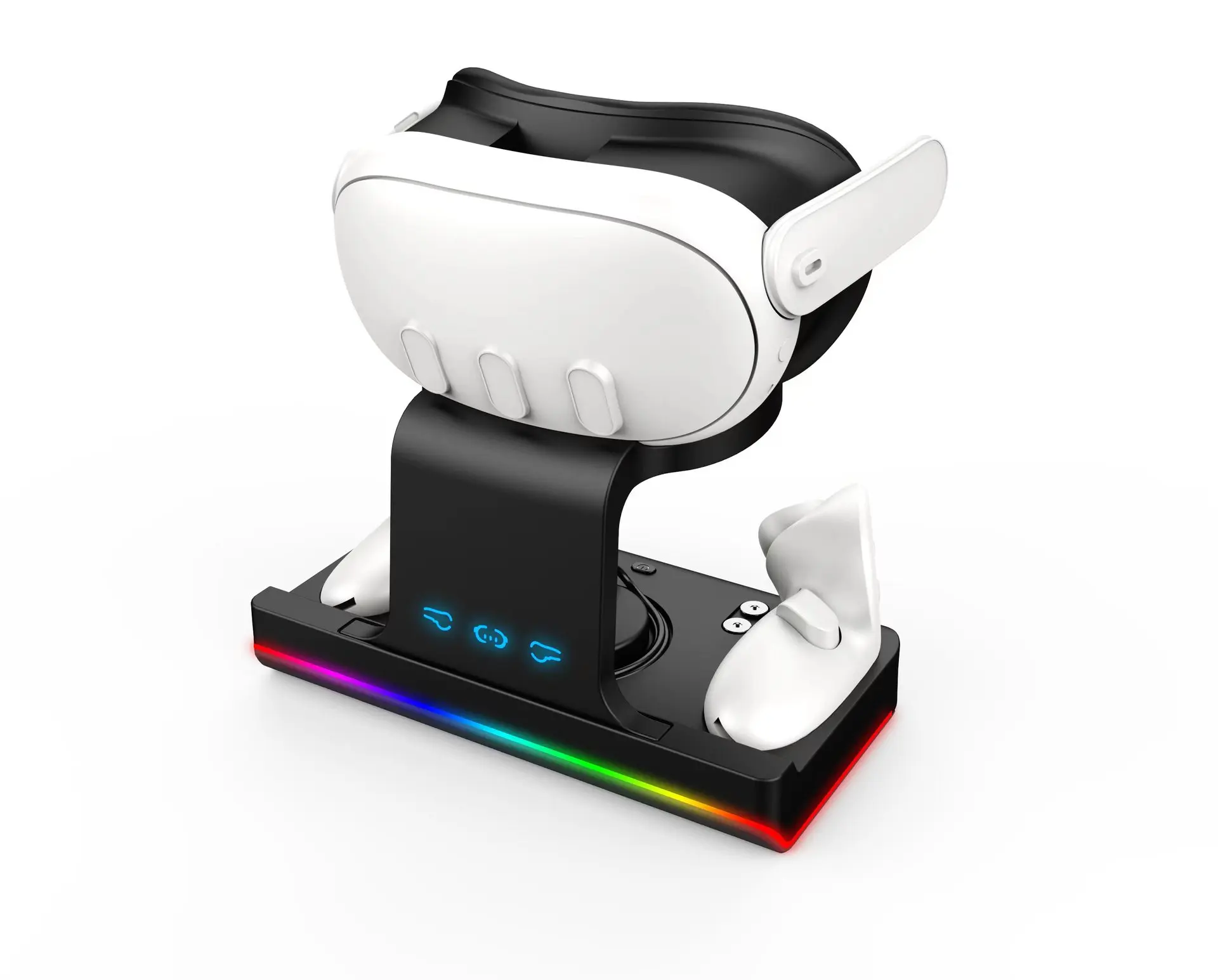 Зарядная док-станция для Meta Quest 3 VR Зарядная станция Подставка для магнитного зарядного устройства Meta Quest VR Grip