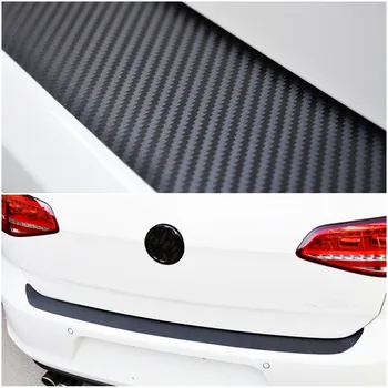  Защита заднего бампера автомобиля Наклейка из углеродного волокна Запасные части для VW MK7 GTI Golf 6 Golf 7GTE Авто Аксессуары